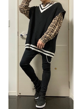 「長袖シャツ」｜「アイテム（財布/小物）」を使った、RYU【相互フォロー】さん（メンズ・173cm）の冬コーディネート