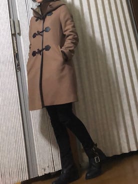 「スキニー」｜「アイテム（ブーティ）」を使った、ゆみさん（レディース・157cm）の冬コーディネート