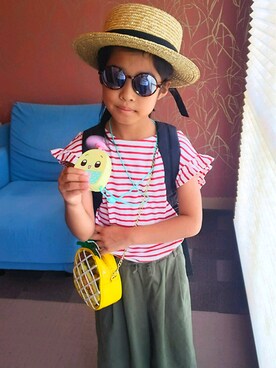 EMMAさん（キッズ・124cm）の夏コーディネート