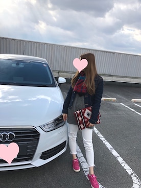 「Onitsuka Tiger（オニツカタイガー）のアイテム（ピンク系）」を使った、AYAKAさん（レディース・154cm・20代）の冬コーディネート