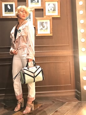 「アイテム（ハンドバッグ）」を使った、Kurumi Takahashiさん（レディース・156cm）の春コーディネート