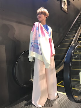 「ジェンダーレス女子」｜「アイテム（ジャケット/アウター）」を使った、Kurumi Takahashiさん（レディース・156cm）の春コーディネート