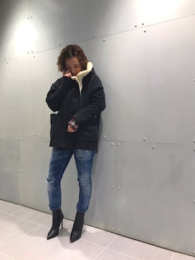 「新宿ルミネエスト」｜「アイテム（その他アウター）」を使った、Kurumi Takahashiさん（レディース・156cm）の秋コーディネート
