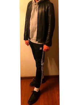 「アディダスパンツ」｜たくさん（メンズ・172cm）の春コーディネート