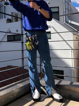 「ADER error（アーダーエラー）のアイテム（アクセサリー）」を使った、ikkatinさん（メンズ・176cm）の春コーディネート