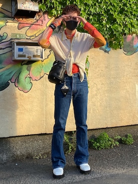 「JOHN LAWRENCE SULLIVAN（ジョンローレンスサリバン）のアイテム（財布/小物）」を使った、ikkatinさん（メンズ・176cm）の春コーディネート