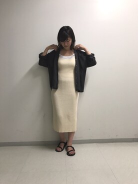 kanako fujinoさんの「ニットドレス」を使ったコーディネート