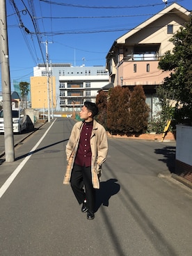 「Dr. Martens（ドクターマーチン）のDr.Martens (ドクターマーチン)/1461 3EYE GIBSON SHOES（その他シューズ）」を使った、ゆうりんごさん（メンズ・163cm）の冬コーディネート