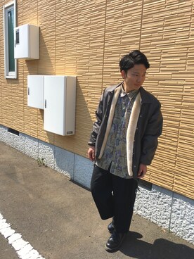 「Dr. Martens（ドクターマーチン）のDr.Martens (ドクターマーチン)/1461 3EYE GIBSON SHOES（その他シューズ）」を使った、ゆうりんごさん（メンズ・163cm）の春コーディネート