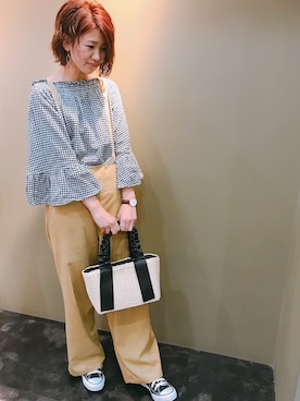 「コンバース ハイカット」｜「アイテム（オールインワン・サロペット）」を使った、.....SHIORI.....さん（レディース・163cm）の春コーディネート