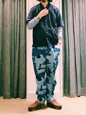 「Scye（サイ）のアイテム（シャツ/ブラウス）」を使った、こたさん（メンズ・180cm）の春コーディネート
