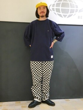 「アイテム（ドレスシューズ、グリーン系）」を使った、こたさん（メンズ・180cm）の春コーディネート