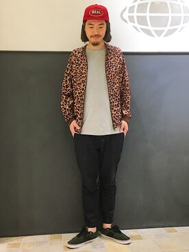 「REAL（リアル）のアイテム」を使った、こたさん（メンズ・180cm）の夏コーディネート