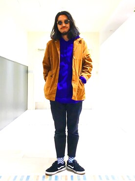 「orslow」｜「アイテム（カバーオール）」を使った、こたさん（メンズ・180cm）の冬コーディネート