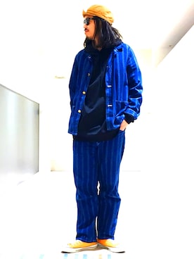 「HELLER'S CAFE（ヘラーズカフェ）のアイテム」を使った、こたさん（メンズ・180cm）の冬コーディネート