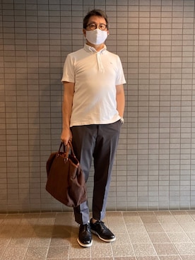 「Daniel＆Bob（ダニエルアンドボブ）のアイテム（トートバッグ）」を使った、Ichigonyc Brooklyn さん（メンズ・170cm）の夏コーディネート