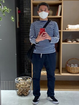 「Gramicci（グラミチ）のアイテム（バッグ）」を使った、Ichigonyc Brooklyn さん（メンズ・170cm）の秋コーディネート