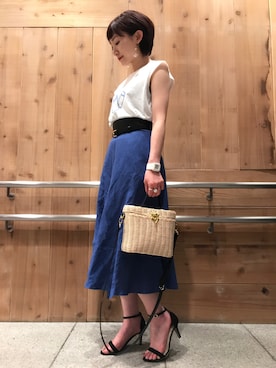「アパートバイローリーズ」｜「アイテム（腕時計）」を使った、さちさん（レディース・161cm）の夏コーディネート