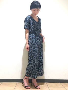 「アパートバイローリーズ」｜「アイテム（オールインワン・サロペット）」を使った、さちさん（レディース・161cm）の夏コーディネート