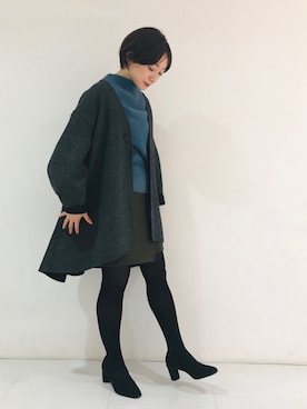 「アパートバイローリーズ」｜「アイテム（その他アウター）」を使った、さちさん（レディース・161cm）の秋コーディネート
