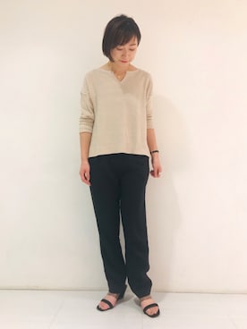 「アパートバイローリーズ」｜「アイテム（オールインワン・サロペット）」を使った、さちさん（レディース・161cm）の春コーディネート