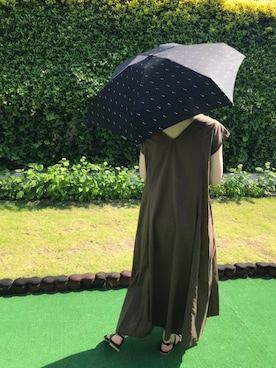 「日焼け対策」｜「アイテム（ワンピース/ドレス）」を使った、さちさん（レディース・161cm）の夏コーディネート