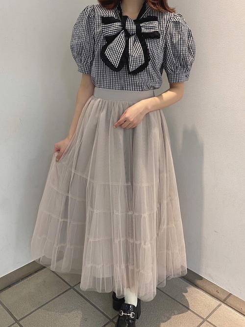 Paypayフリマ Evelyn ポケットビッグリボンsk ミニスカート チェック柄