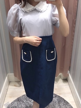 Evelyn Evelyn のデニムスカートを使った人気ファッションコーディネート Wear