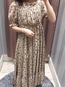 「evelyn（evelyn）のアイテム（ワンピース）」を使った、しおりんさん（レディース・150cm）の秋コーディネート