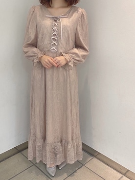 「evelyn（evelyn）のアイテム（ワンピース）」を使った、しおりんさん（レディース・150cm）の秋コーディネート