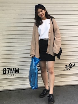 「HOTPING（ホッピン）のアイテム（バッグ）」を使った、reoreoniさん（レディース・154cm）の秋コーディネート