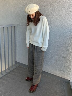 「HOTPING（ホッピン）のアイテム（ニット/セーター）」を使った、reoreoniさん（レディース・154cm）の冬コーディネート