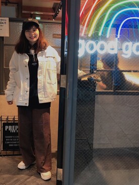 「thisisneverthat（ディスイズネバーザット）のアイテム（ジャケット/アウター）」を使った、reoreoniさん（レディース・153cm）の冬コーディネート