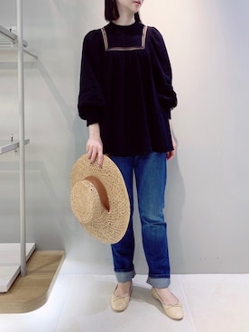 「Rougevif」｜「アイテム（バレエシューズ）」を使った、yyhhmm互相さん（レディース・165cm）の春コーディネート