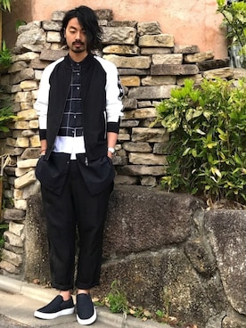 「ミッキーT」｜「アイテム（その他アウター）」を使った、kanekoさん（メンズ・174cm）の春コーディネート