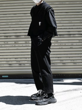 「doublet（ダブレット）のアイテム（ベスト）」を使った、まさをさん（メンズ・177cm）の春コーディネート
