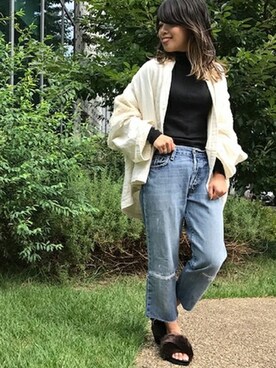 「おとなコーデ」｜「アイテム（その他アウター）」を使った、JOURNAL STANDARD relume代官山店レディーススタッフさん（レディース・153cm）の冬コーディネート