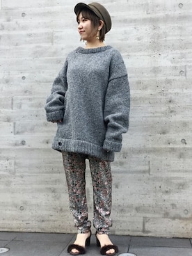 「wiffle（ウィッフル）のアイテム」を使った、JOURNAL STANDARD relume代官山店レディーススタッフさん（レディース・152cm）の冬コーディネート