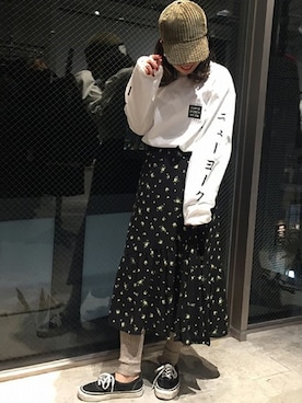 「THUMPERS BROOKLYN NYC USA（サンパース）のアイテム」を使った、JOURNAL STANDARD relume代官山店レディーススタッフさん（レディース・153cm）の冬コーディネート