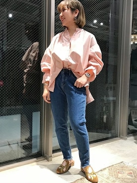 「LUC DNM （ラックデニム）のアイテム」を使った、JOURNAL STANDARD relume代官山店レディーススタッフさん（レディース・152cm）の冬コーディネート