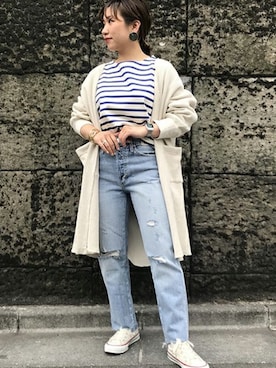 「Vincent et Mireille（バンソンエミレイユ）のアイテム」を使った、JOURNAL STANDARD relume代官山店レディーススタッフさん（レディース・152cm）の春コーディネート