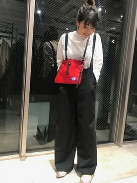 「relume」｜「アイテム（サロペット/オーバーオール）」を使った、JOURNAL STANDARD relume代官山店レディーススタッフさん（レディース・153cm）の春コーディネート