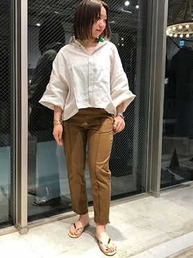 「NICOLAS LAINAS（ニコラスライナス）のアイテム」を使った、JOURNAL STANDARD relume代官山店レディーススタッフさん（レディース・152cm）の春コーディネート