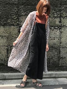 「relume」｜「アイテム（サロペット/オーバーオール）」を使った、JOURNAL STANDARD relume代官山店レディーススタッフさん（レディース・173cm）の夏コーディネート