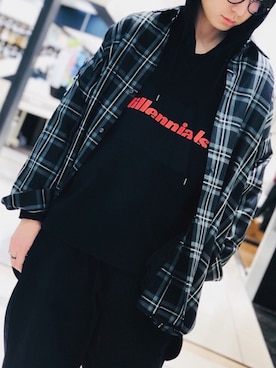 「ESSAY（エッセイ）のアイテム（パンツ）」を使った、Ryoさん（メンズ・180cm）の冬コーディネート