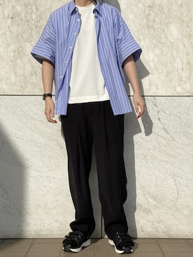 「Lui's（ルイス）のアイテム（サンダル）」を使った、Ryoさん（メンズ・180cm）の夏コーディネート