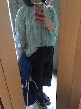 「TILA MARCH（ティラ マーチ）のアイテム」を使った、もりひろこさん（レディース・152cm）の春コーディネート