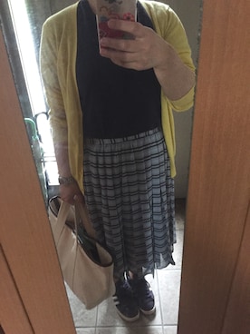 「UNIQLO Tシャツ」｜「アイテム（シューズ）」を使った、もりひろこさん（レディース・152cm）の夏コーディネート