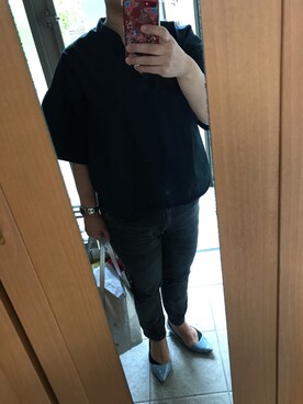 「LE TALON（ルタロン）のNUR DONATELLA LUCCHI スターシシュウトートSX◆（トートバッグ）」を使った、もりひろこさん（レディース・152cm）の秋コーディネート
