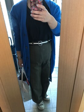 「LE TALON（ルタロン）のNUR DONATELLA LUCCHI スターシシュウトートSX◆（トートバッグ）」を使った、もりひろこさん（レディース・152cm）の秋コーディネート
